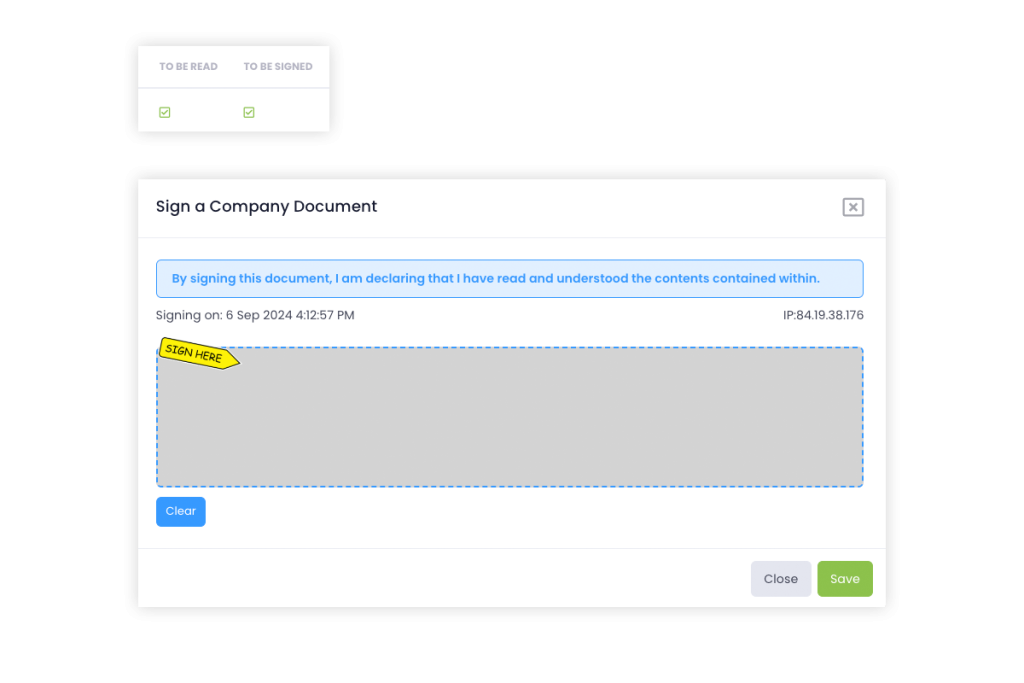 Easily e-sign on documents