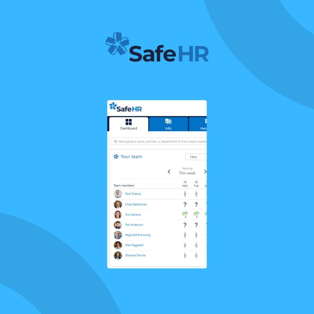 Safe HR software features.