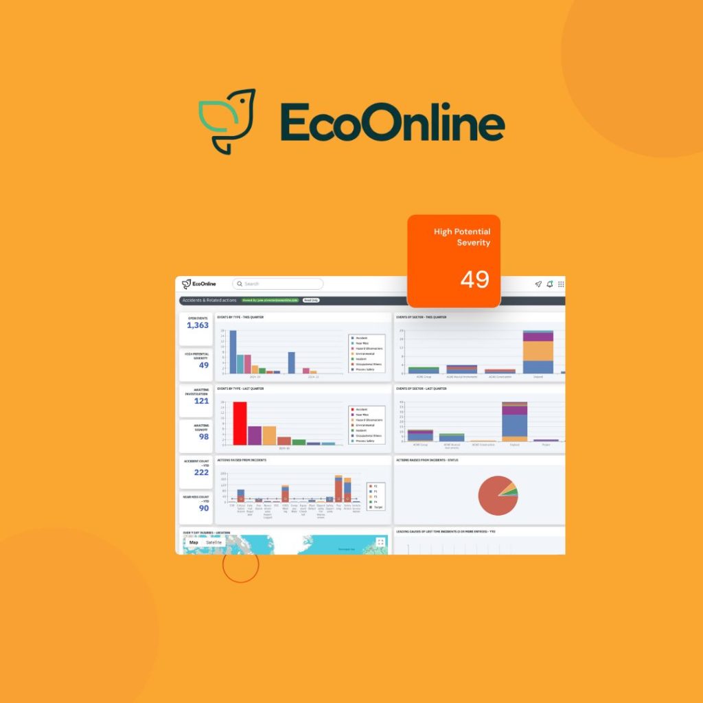 Eco Online logo with software.