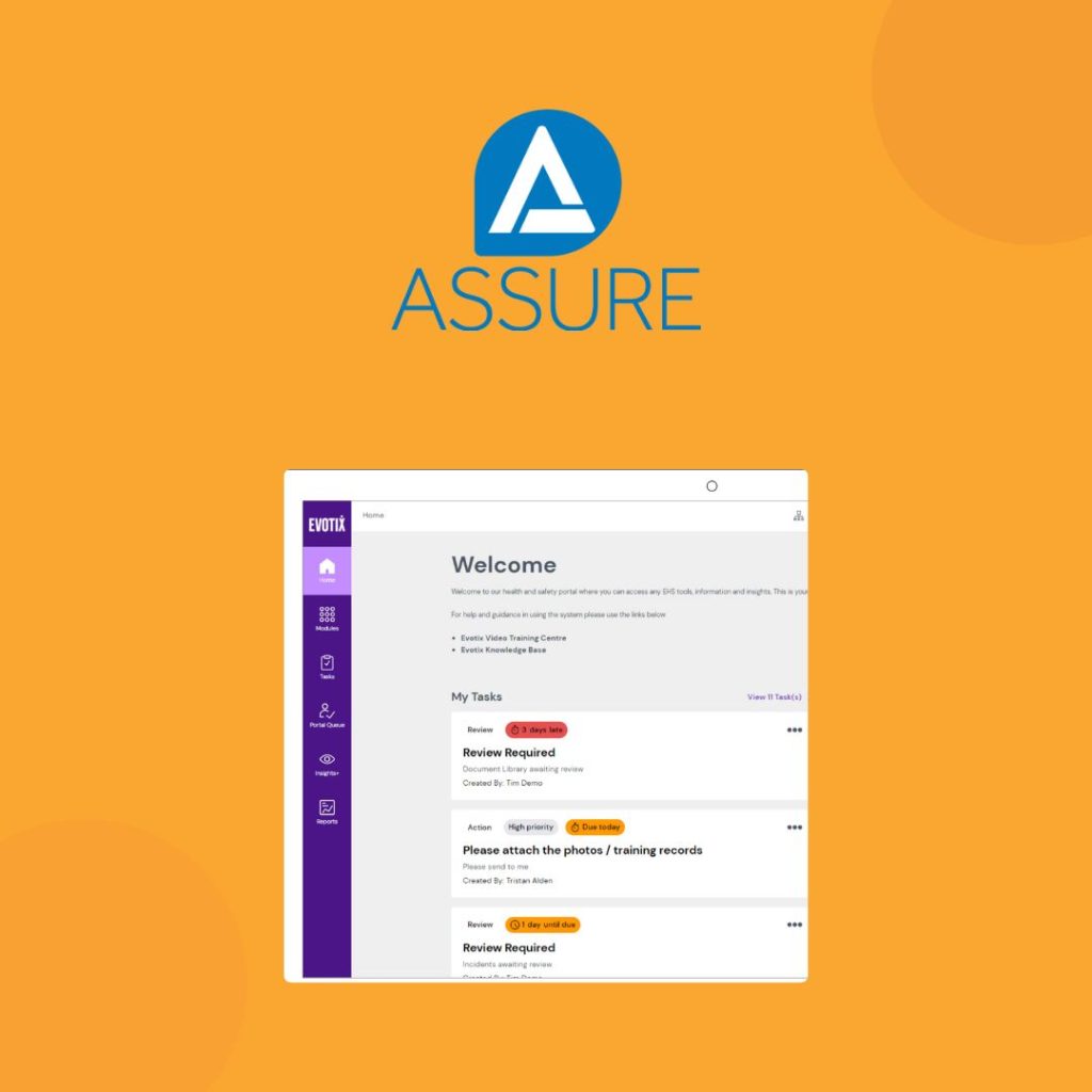 Assure logo with software.