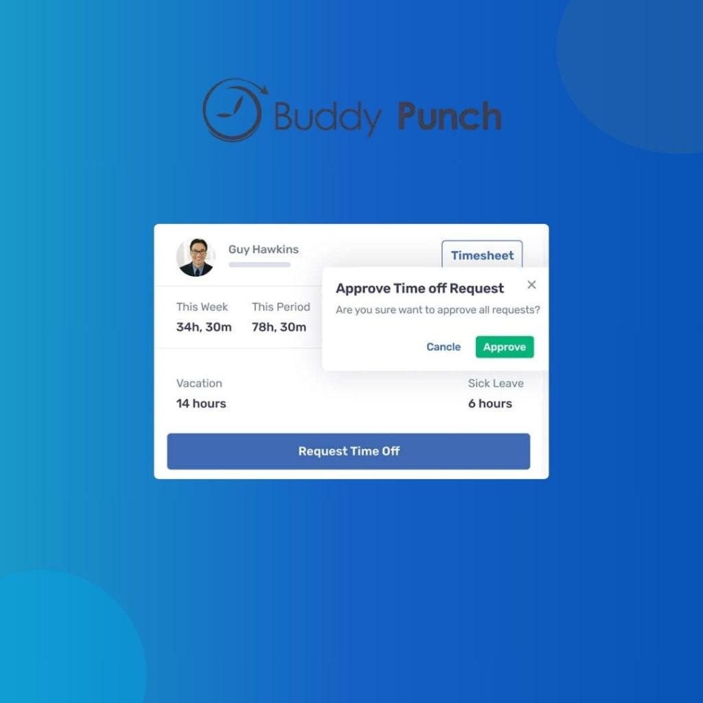 Buddy Punch time and attendance software.