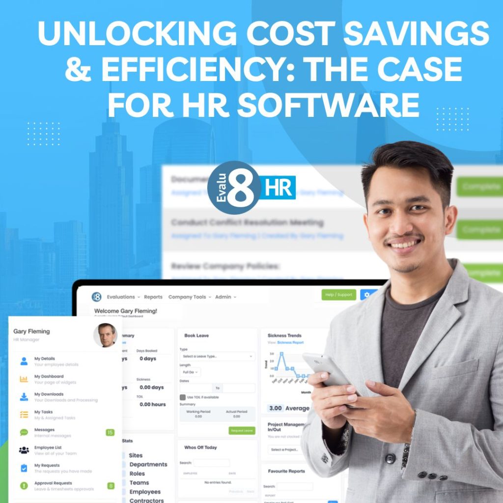 HR software dashboard showcasing cost savings, efficiency, and compliance features for CFOs in legal and financial sectors.