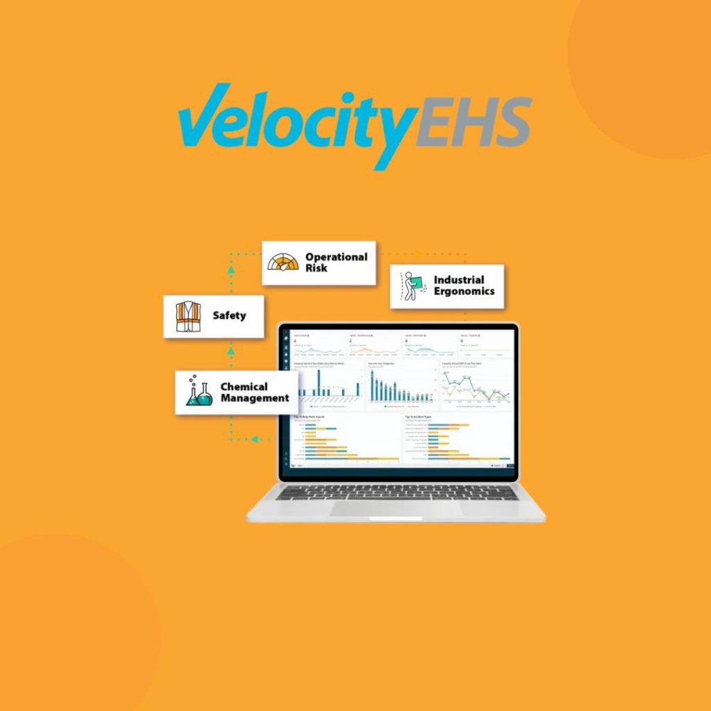 Velocity EHS software with logo.