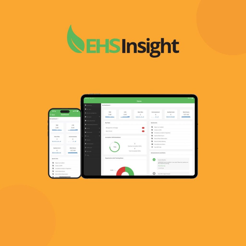 EHS Insights software with logo.