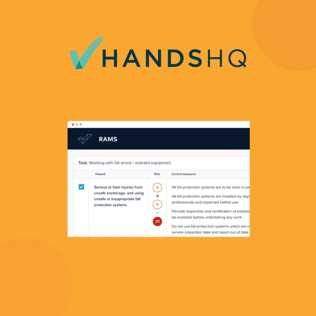 HandsHQ EHS software with logo.