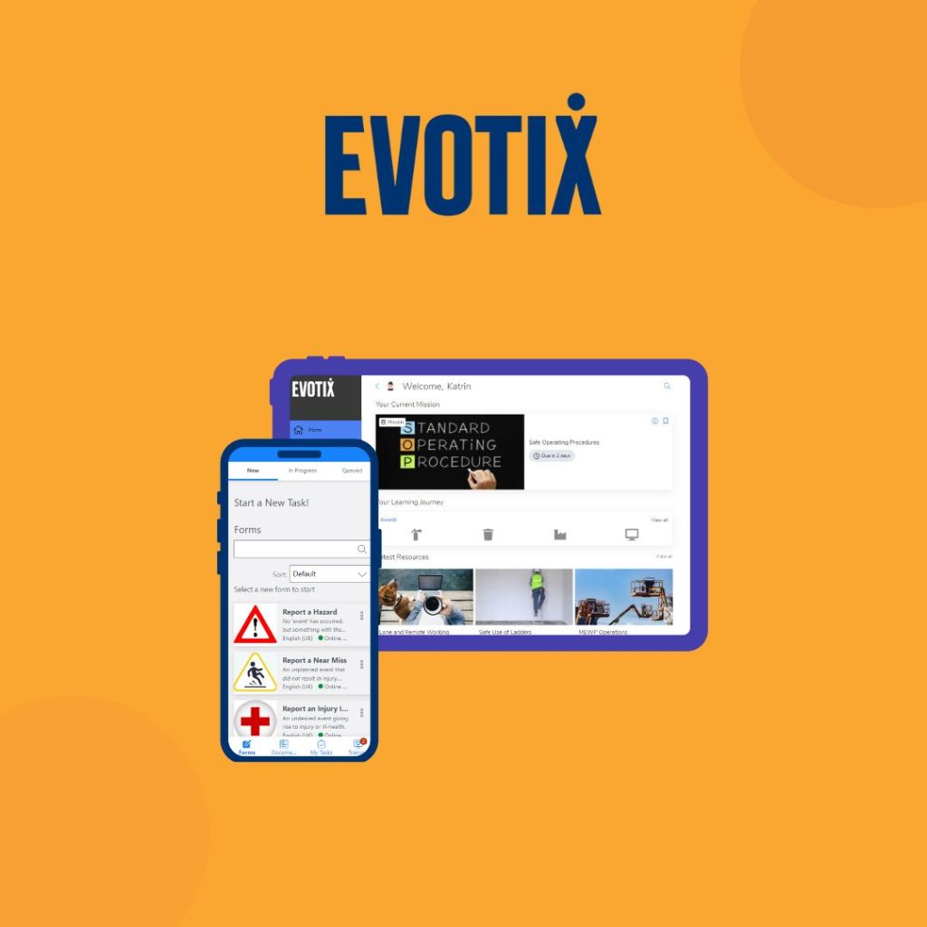 Evotix software app and logo.