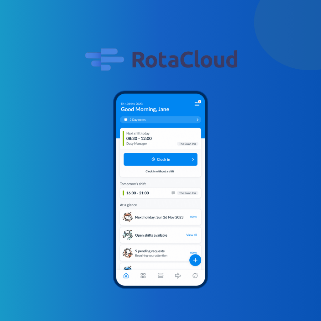 Rotacloud logo with software