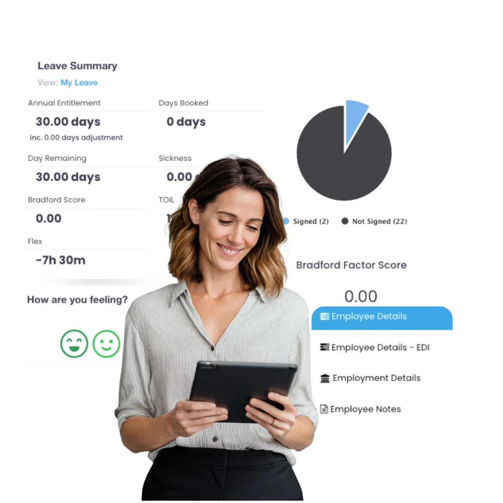 Employee record and case notes