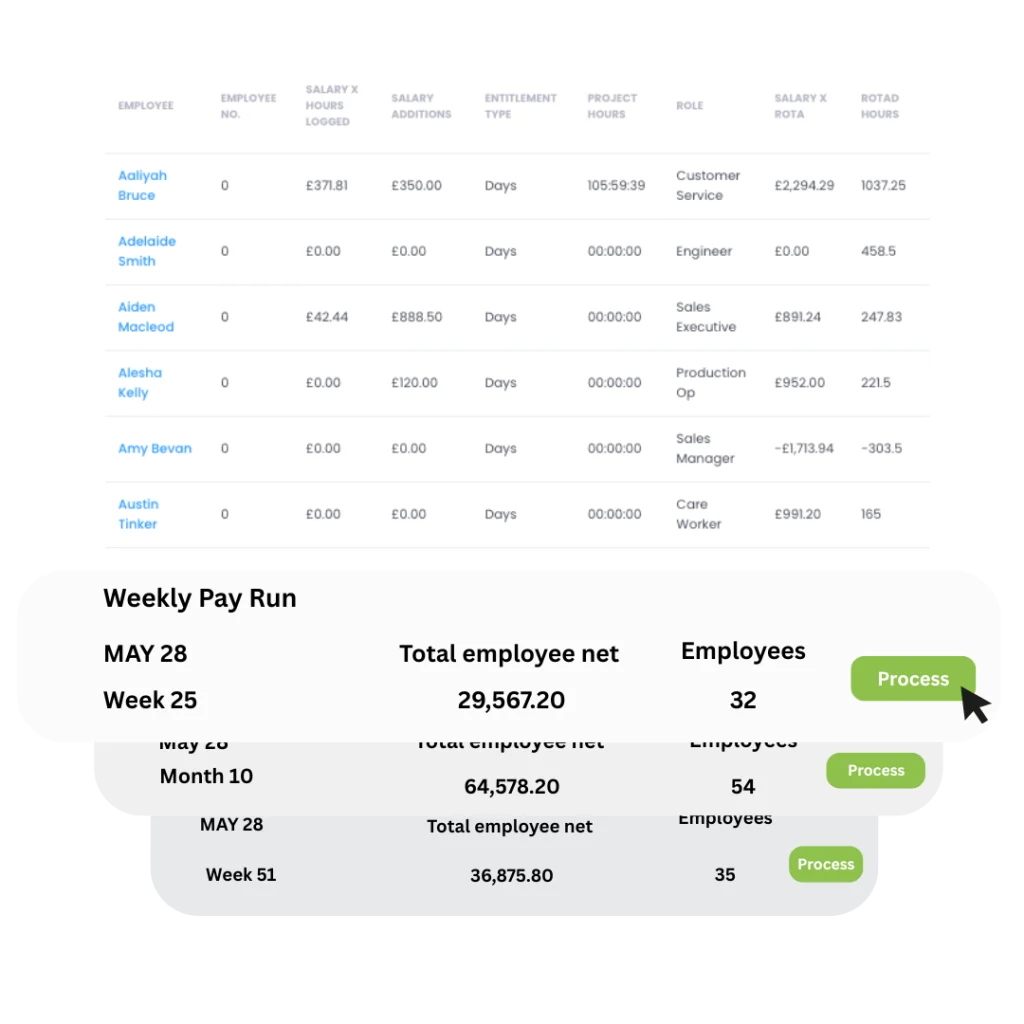 Payroll export from Evalu-8 HR