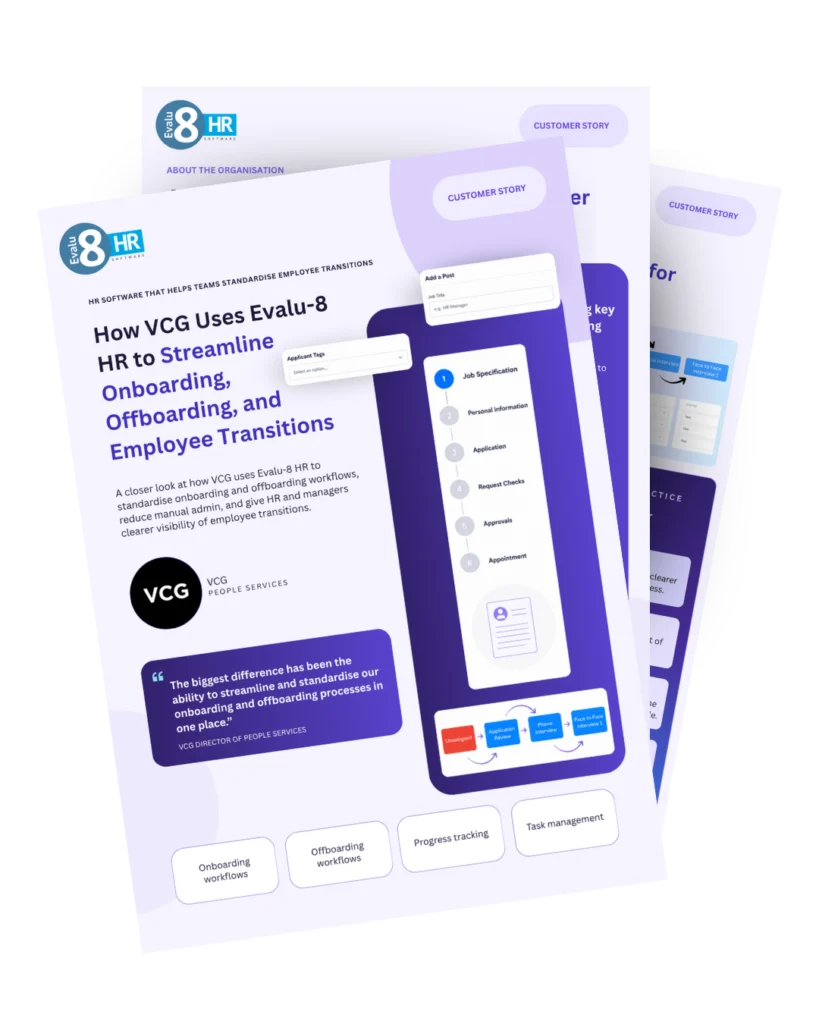 Pages of the VCG customer story PDF