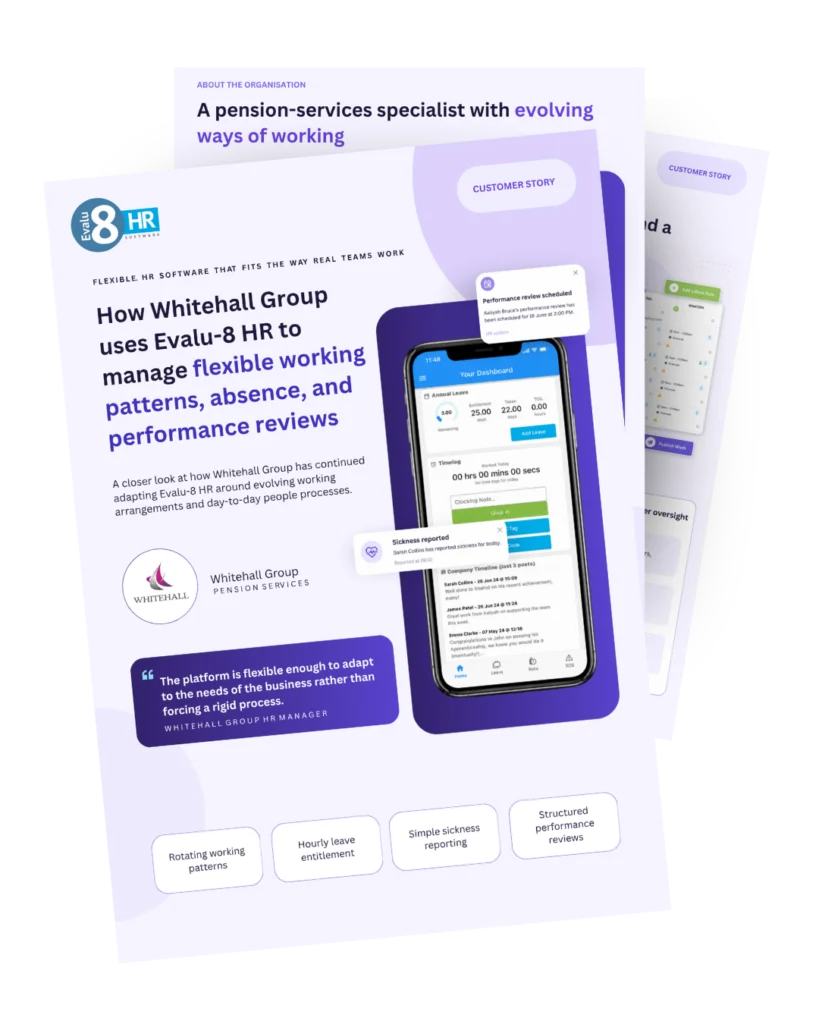Pages of the Whitehall Group customer story PDF
