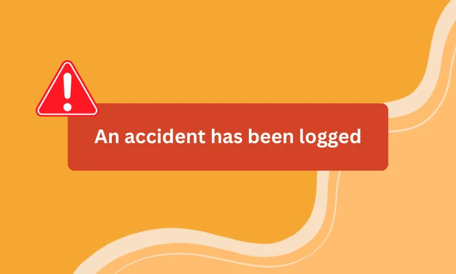 Alert that an accident has been logged